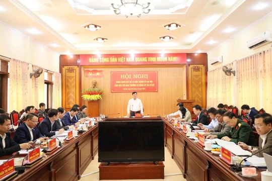 Đoàn giám sát số 16 của Ban Thường vụ Thành ủy Hà Nội làm việc với xã Cổ Đô