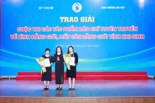 Báo Tuổi trẻ Thủ đô giành giải B cuộc thi viết về bình đẳng giới và mất cân bằng giới tính khi sinh