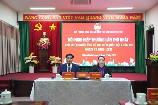 TP Huế hiệp thương giới thiệu người ứng cử đại biểu Quốc hội