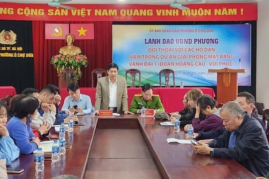 Phường Ô Chợ Dừa tổ chức đối thoại với các hộ dân trong khu vực bị ảnh hưởng bởi dự án GPMB Vành đai 1