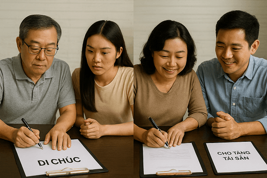 ĐỂ LẠI TÀI SẢN CHO CON: Cho, tặng hay lập di chúc?