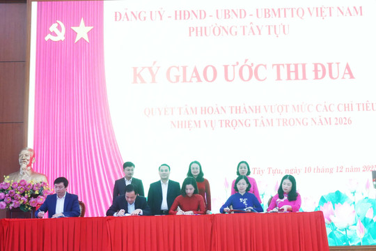 Phường Tây Tựu phấn đấu thu ngân sách đạt 267 tỷ đồng năm 2026