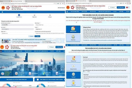 Cổng trải nghiệm quy trình quản lý thuế dành cho hộ, cá nhân kinh doanh