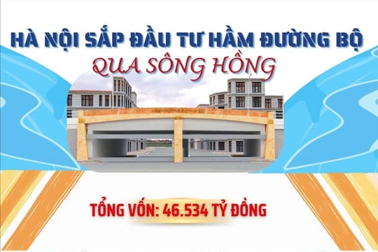 Hà Nội chuẩn bị đầu tư hầm vượt sông Hồng hơn 46.500 tỷ đồng