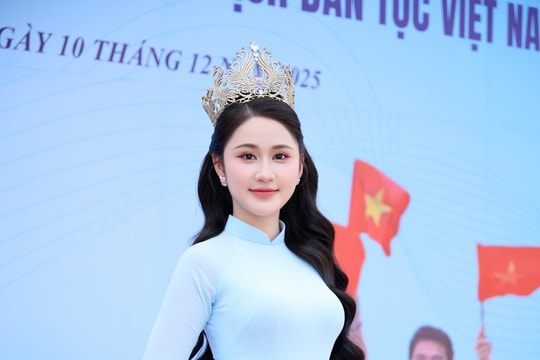 Hoa hậu Trần Minh Phương lan tỏa văn hóa của quê hương Quảng Oai