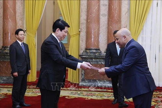 Chủ tịch nước Lương Cường tiếp Đại sứ các nước trình Thư ủy nhiệm