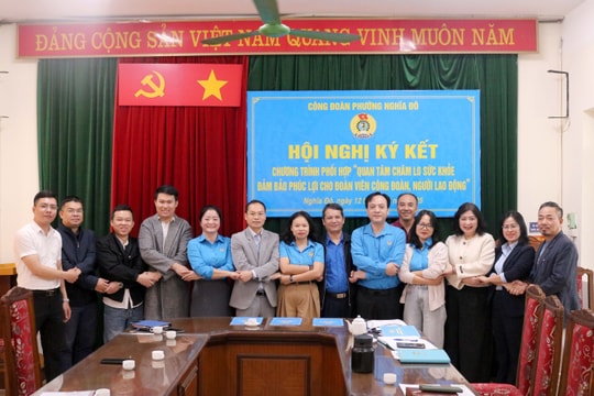 Công đoàn phường Nghĩa Đô tăng cường phúc lợi, chăm lo sức khỏe cho đoàn viên và người lao động