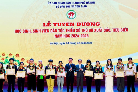 Hà Nội tuyên dương 200 học sinh, sinh viên dân tộc thiểu số xuất sắc, tiêu biểu năm học 2024-2025