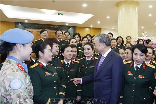 Tổng Bí thư Tô Lâm: Phấn đấu mỗi cá nhân Phụ nữ Quân đội là một gương sáng, mỗi gia đình là một điểm sáng