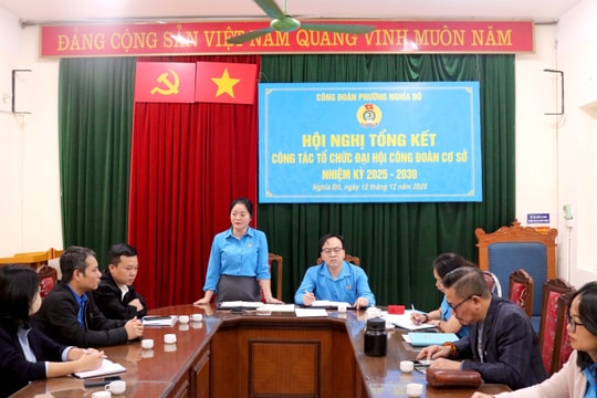 Đại hội Công đoàn cơ sở phường Nghĩa Đô: Hoàn thành đúng tiến độ, bảo đảm chất lượng