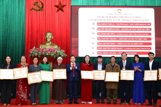 Phúc Sơn tổng kết công tác Mặt trận và các đoàn thể chính trị - xã hội năm 2025