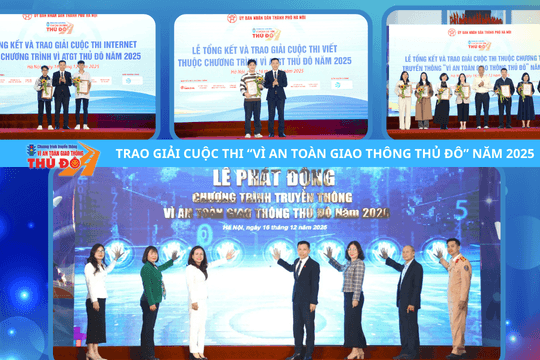 Trao giải cuộc thi "Vì an toàn giao thông Thủ đô" 2025