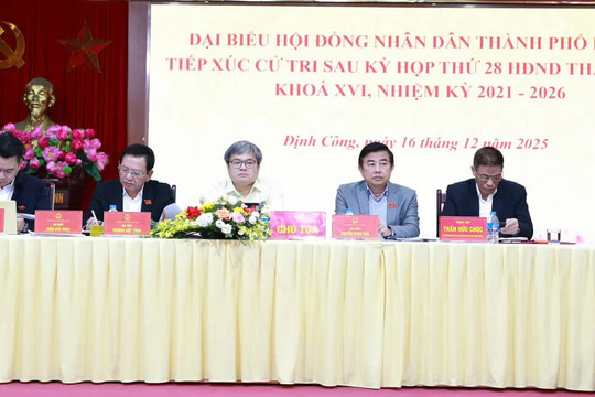 Phường Định Công tổ chức Hội nghị tiếp xúc cử tri sau kỳ họp thứ 28 HĐND TP Hà Nội