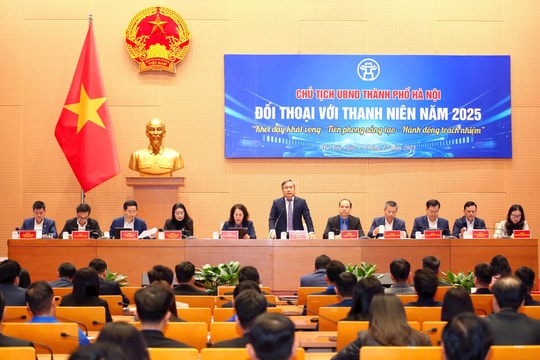 Chủ tịch UBND TP Hà Nội Vũ Đại Thắng đối thoại với thanh niên Thủ đô 5 nhóm vấn đề lớn
