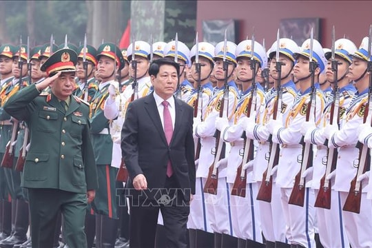 Chủ tịch nước Lương Cường: Triển khai cụ thể các giải pháp xây dựng nền quốc phòng toàn dân vững mạnh, hiện đại