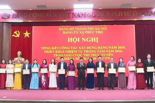 Xã Phúc Thọ: 99 tập thể, cá nhân xuất sắc được khen thưởng về công tác xây dựng Đảng