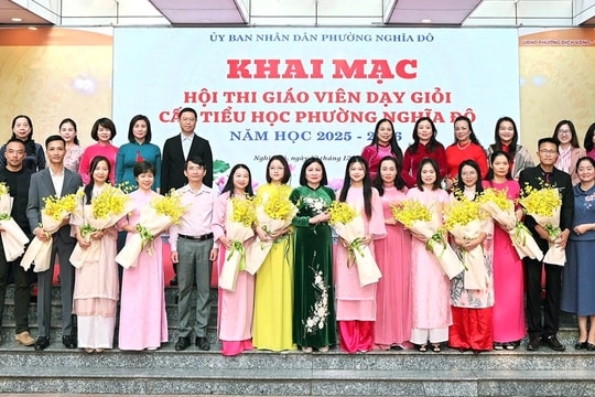 Phường Nghĩa Đô khai mạc hội thi giáo viên dạy giỏi cấp tiểu học