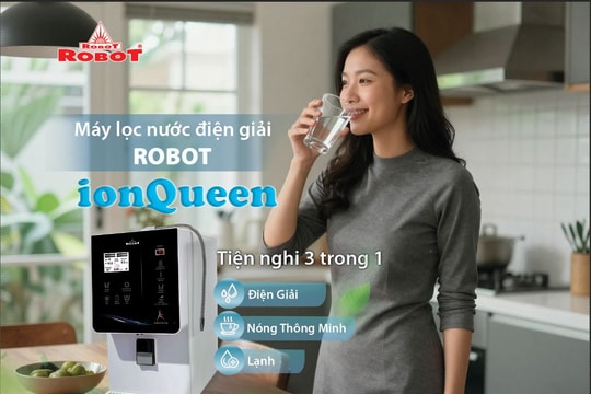 Tiện nghi 3 trong 1 với máy lọc nước ion kiềm ROBOT ionQueen điện giải - nóng - lạnh