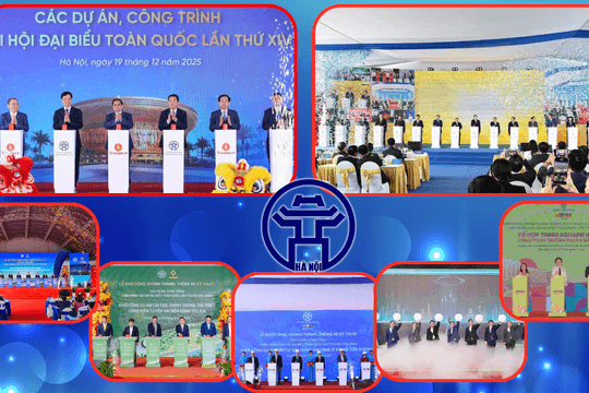 Hà Nội khởi công đồng loạt 7 dự án quy mô lớn, chào mừng Đại hội XIV của Đảng