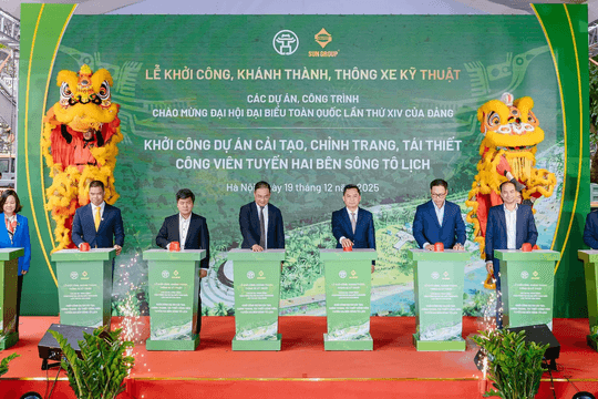 Hà Nội chính thức khởi công dự án công viên tuyến hai bên sông Tô Lịch