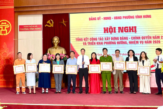 Đảng bộ phường Vĩnh Hưng triển khai nhiệm vụ trọng tâm năm 2026