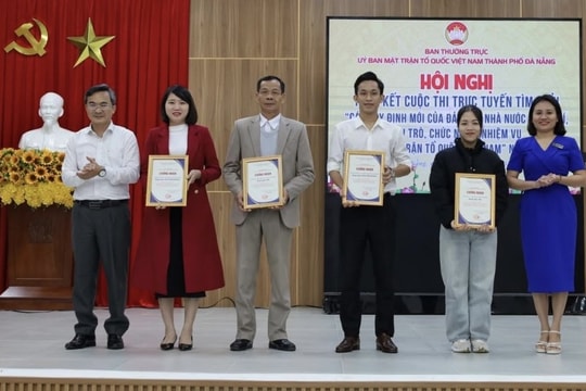 Đà Nẵng Trao giải Cuộc thi trực tuyến tìm hiểu Mặt trận Tổ quốc Việt Nam