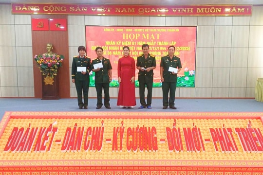 TP Hồ Chí Minh Phường Thuận An họp mặt kỷ niệm Ngày Quân đội Nhân dân Việt Nam