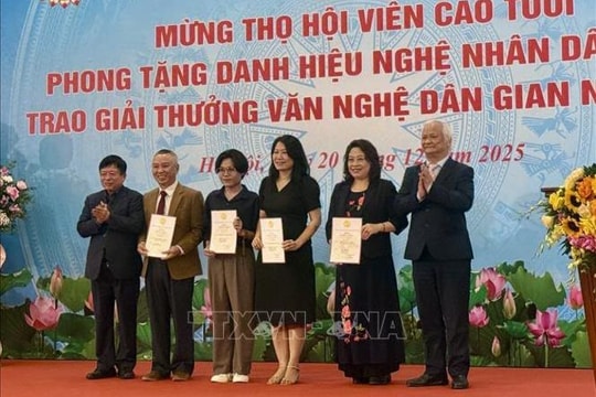 49 tác phẩm, công trình nghiên cứu được trao Giải thưởng Văn nghệ dân gian Việt Nam năm 2025