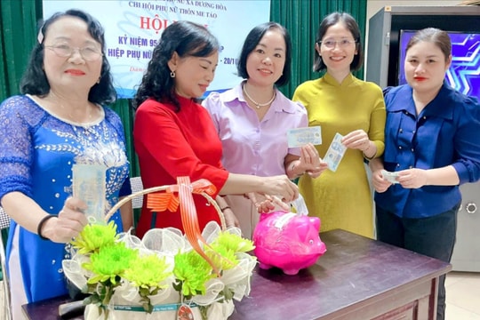 Phụ nữ xã Dương Hòa kết nối những vòng tay nhân ái