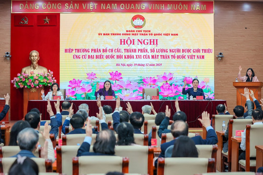 Khối MTTQ Việt Nam thống nhất giới thiệu 25 người ứng cử đại biểu Quốc hội khóa XVI