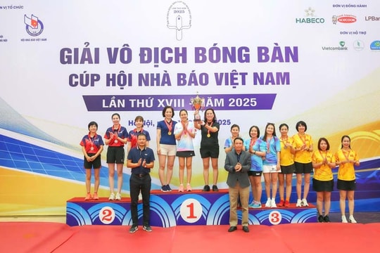 Bế mạc Giải vô địch bóng bàn Cúp Hội Nhà báo Việt Nam năm 2025