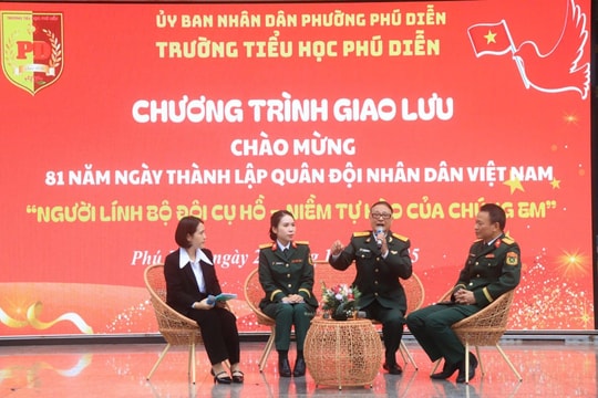 Chương trình giao lưu với nhân chứng lịch sử: Người lính Bộ đội Cụ Hồ - Niềm tự hào của chúng em Giáo dục truyền thống cách mạng cho học sinh tiểu học