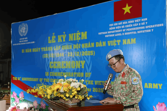 Kỷ niệm 81 năm thành lập Quân đội nhân dân Việt Nam tại Nam Sudan