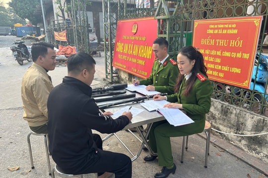 Hà Nội: Mỗi xã phải có ít nhất 2 điểm thu hồi vũ khí, vật liệu nổ