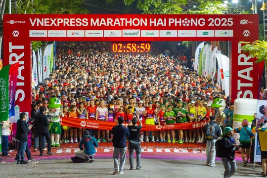 Hơn 14.000 vận động viên tham gia giải chạy VnExpress Marathon Hải Phòng 2025 