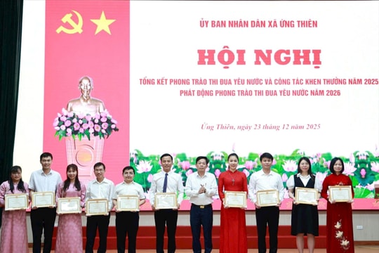 Xã Ứng Thiên phát động phong trào thi đua yêu nước năm 2026