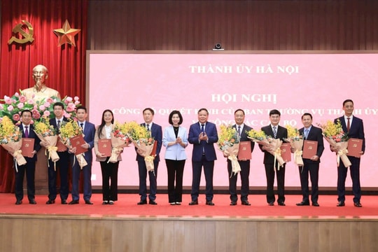 Công bố các quyết định của Ban Thường vụ Thành ủy Hà Nội về công tác cán bộ
