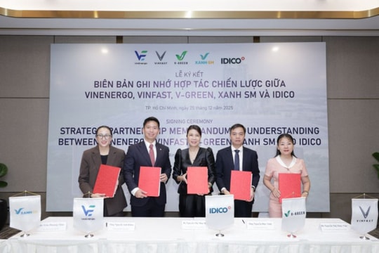 VinEnergo, VinFast, V-Green, Xanh SM bắt tay IDICO “xanh hóa” các khu công nghiệp
