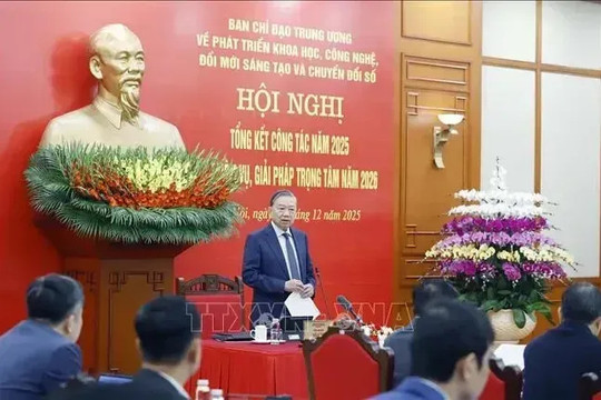 Tổng Bí thư Tô Lâm: Năm 2026 phải 'hành động đột phá' về khoa học công nghệ và chuyển đổi số