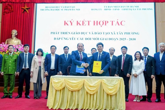 Xã Tây Phương ký kết hợp tác với Trường Đại học Sư phạm Hà Nội