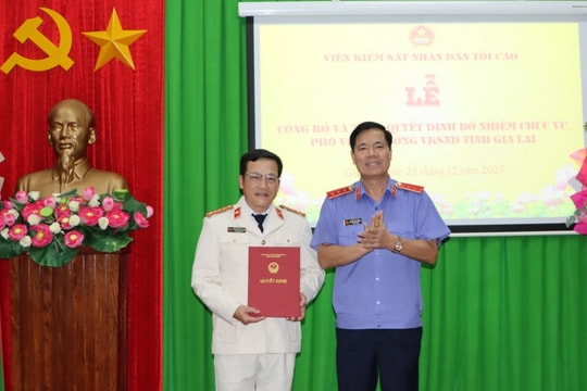 Bổ nhiệm Phó Viện trưởng Viện kiểm sát Nhân dân tỉnh Gia Lai