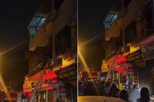 Hà Nội: cháy nhà 4 tầng lúc rạng sáng, cảnh sát hướng dẫn 1 người thoát nạn