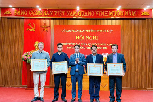 Phường Thanh Liệt: Củng cố thế trận quốc phòng toàn dân trong giai đoạn mới