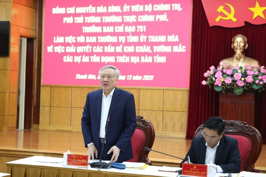 Thanh Hóa cần coi việc tháo gỡ vướng mắc cho các dự án là nhiệm vụ chính trị đặc biệt cấp bách