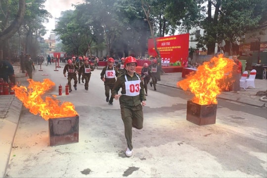 Khương Đình: Tổ chức hội thi chữa cháy cho lực lượng dân phòng