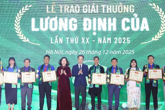 30 nhà nông trẻ nhận Giải thưởng Lương Định Của năm 2025