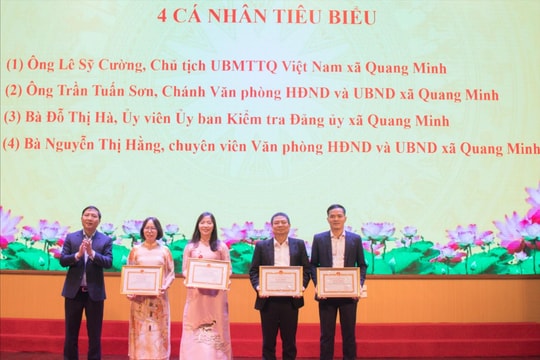 Xã Quang Minh: 110 tập thể, cá nhân được khen thưởng