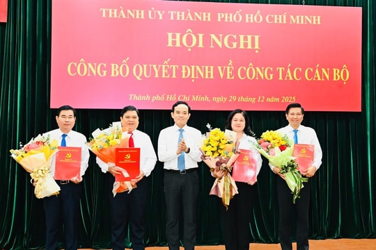 Thành ủy TP Hồ Chí Minh công bố các quyết định về công tác