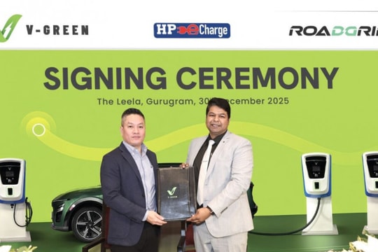 V-Green hợp tác cùng RoadGrid India triển khai hệ thống trạm sạc nhanh