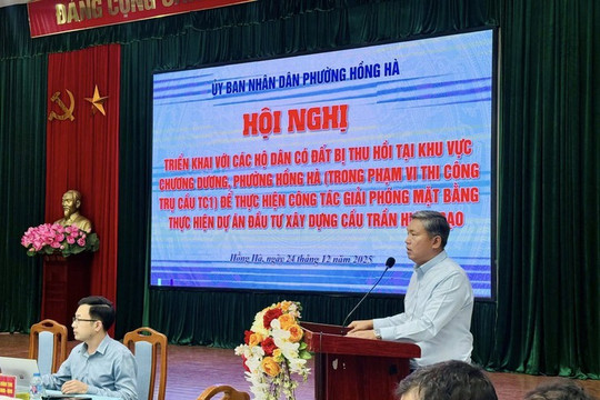 Phường Hồng Hà: Đẩy nhanh tiến độ giải phóng mặt bằng dự án cầu Trần Hưng Đạo